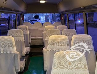 Used Toyota Coaster Bus 20 Seats With Electric Swing Door
