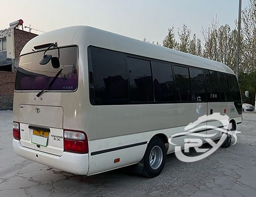 Used Toyota Coaster Bus 20 Seats With Electric Swing Door