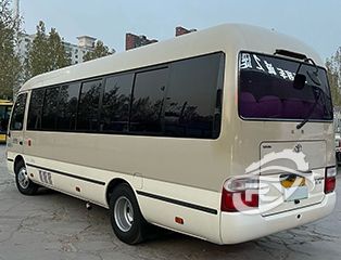 Used Toyota Coaster Bus 20 Seats With Electric Swing Door