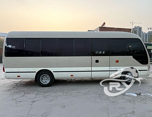 Used Toyota Coaster Bus 20 Seats With Electric Swing Door